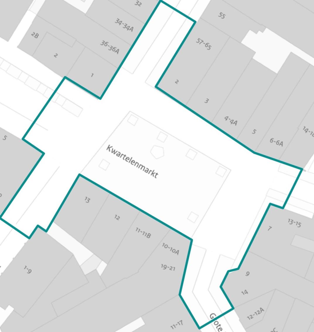 Plattegrond Evenementenlocatieprofiel Kwartelenmarkt